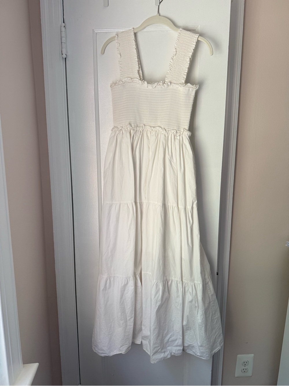 Altar'd State Cream Smocked Maxi Dress